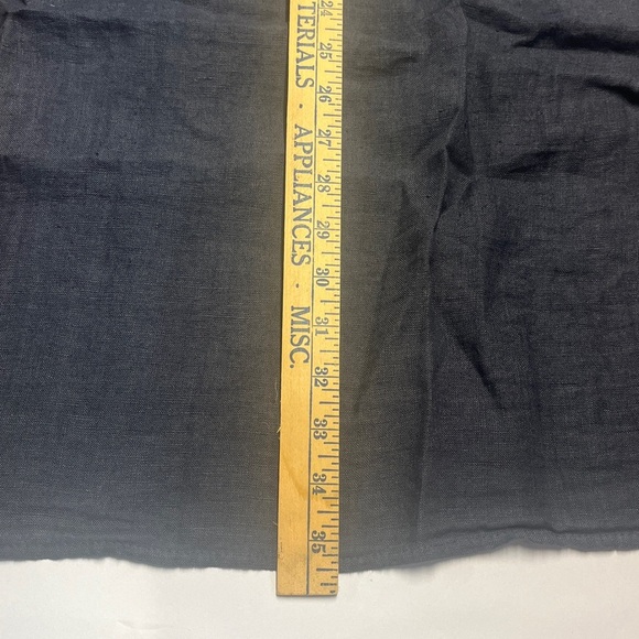 LINA TOMEI 100% Linen Blue Sleeveless Dress Beaded Neckline Side Pockets Size L - Picture 13 of 13